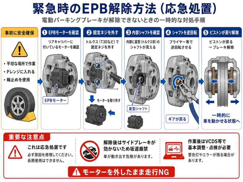 緊急時の解除方法（応急処置）