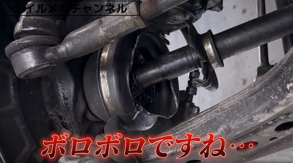 パタパタ異音はドライブシャフトブーツ破れが原因?分割式ブーツから純正品へ交換